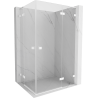 Mexen Lunar L Duo cabine de douche pivotante droite 115 x 105 cm, transparent, blanc - 834L-115P-105L-20-00