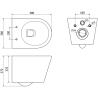 Mexen inbouw WC set Fenix Slim met WC pot Rico, wit glans - 6103372XX00