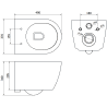 Mexen Unterputz-WC-Set Fenix Slim mit WC-Schüssel Carmen, schwarzmatt - 6103388XX85