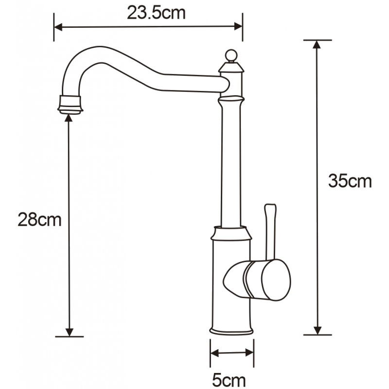 Mexen Inu rubinetto da cucina, inox - 672200-99