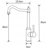 Mexen Inu kuhinjska slavina, inox - 672200-99