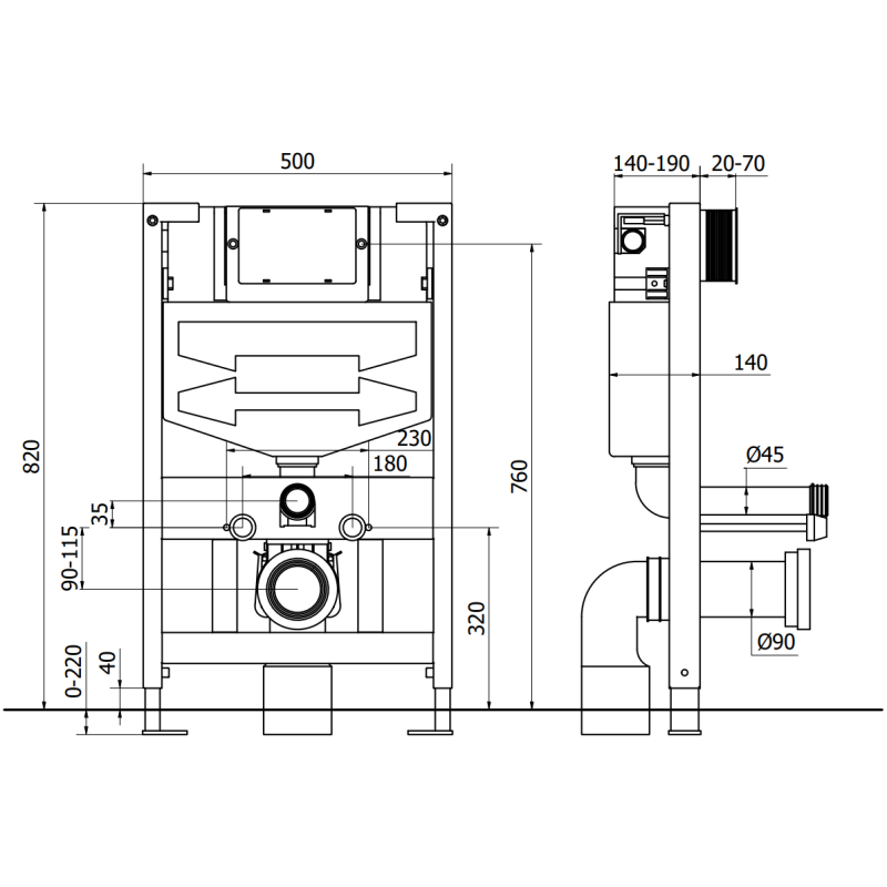 Mexen inbouwtoiletset stela WC Fenix XS-F met WC-pot Vega en softclose zitting, glanzend wit - 68030654000
