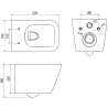 Mexen WC-Unterputz-Set Fenix XS-F mit WC-Schüssel Cube und Soft-Close-Sitz, weißer Glanz - 68030924000