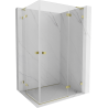Mexen Lunar L Duo right hinged shower cabin 110 x 90 cm, transparent, gold - 834L-110P-090L-50-00