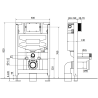 Mexen inbouwpakket WC frame Fenix XS-F met wc-pot Rico, wit glans - 6803372XX00