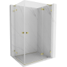 Mexen Lunar L Duo shower cabin with right hinged door 120 x 90 cm, transparent, gold - 834L-120P-090L-50-00