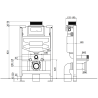 Mexen ensemble encastré WC bâti-support Fenix XS-U avec cuvette WC Rico et abattant à fermeture douce, gris clair mat - 6853072?