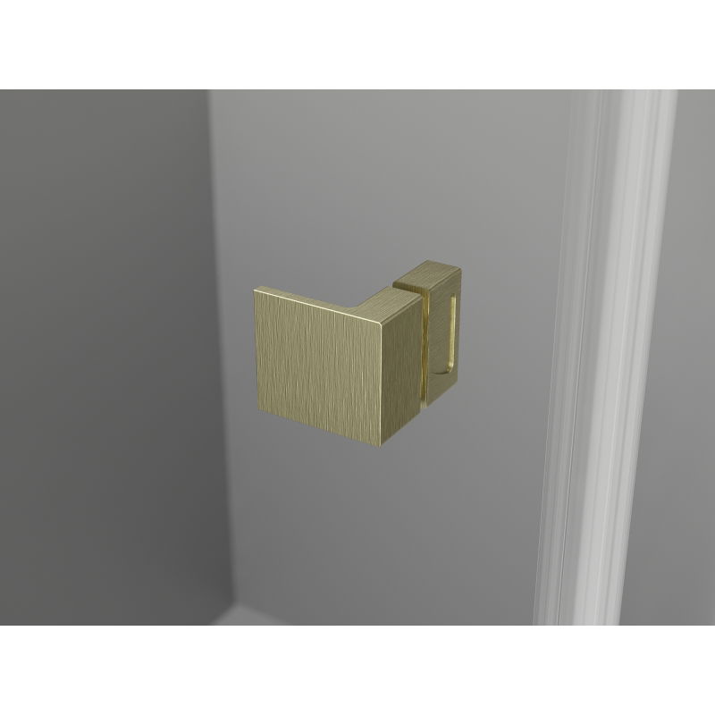 Mexen Lunar L Duo cabine de douche pivotante droite 75 x 70 cm, transparent, or brossé - 834L-075P-070L-55-00