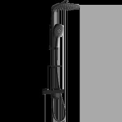 Mexen CQ22 zestaw wannowo-prysznicowy z deszczownicą i baterią termostatyczną, czarny - 779102295-70