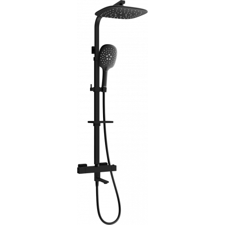Mexen CQ22 Bad-Duschset mit Regendusche und Thermostatarmatur, schwarz - 779102295-70