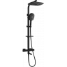 Mexen CQ22 Bade- und Duschset mit Regenbrause und Thermostatarmatur, schwarz - 779102295-70