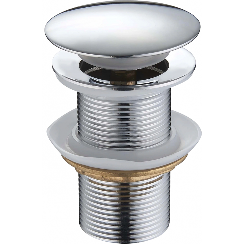 Mexen klik-klak plug rond, chroom - 79910-00