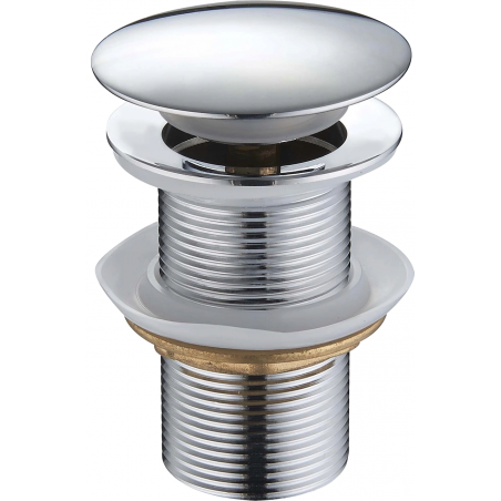 Mexen klik-klak plug rond, chroom - 79910-00