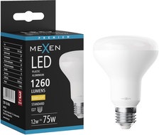 Mexen Nova Lâmpada LED E27, R80, 12W, Quente - 3000K, 1260 lm - L105-E27-1230-01