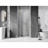 Mexen Lunar-F kokkupandavad dušiuksed vasak 55 cm, läbipaistev, kroom - 836-055-000-01-00-L