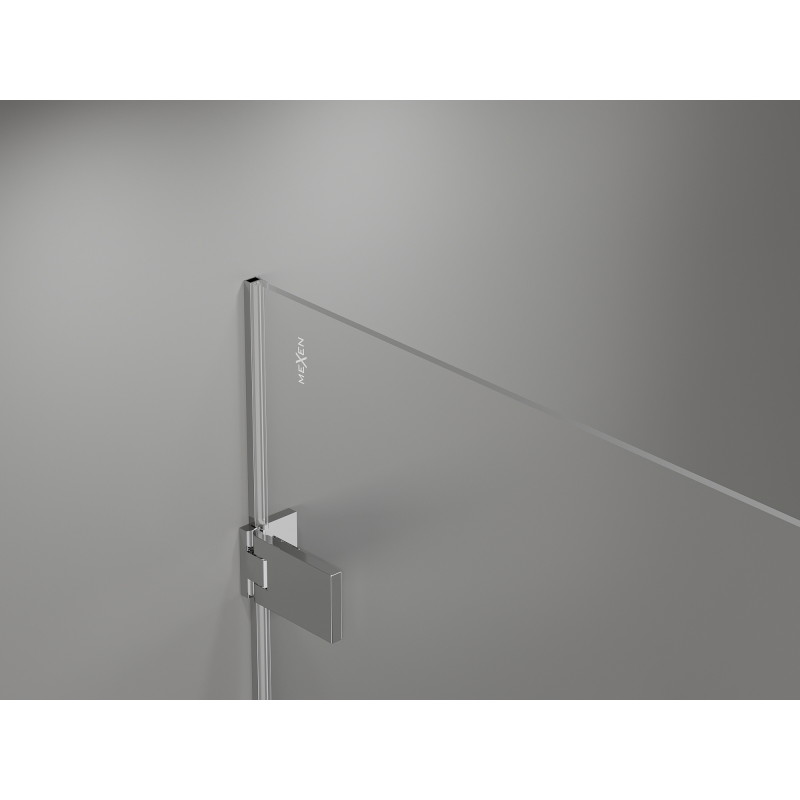 Mexen Lunar-F drzwi prysznicowe składane lewe 55 cm, transparent, chrom - 836-055-000-01-00-L