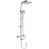 Mexen CQ33 bathtub-shower set with rain showerhead and thermostatic faucet, chrome - 779103395-00