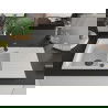 Mexen Matias évier en granit 1,5-bac avec égouttoir 900 x 505 mm, blanc, siphon noir - 6502901505-20-B