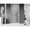 Mexen Lunar-F left folding shower door 50 cm, transparent, white - 836-050-000-20-00-L