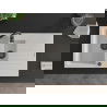 Mexen Matias évier en granit 1,5-bac avec égouttoir 900 x 505 mm, blanc, siphon noir - 6502901505-20-B