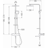 Mexen CQ33 bathtub-shower set with rain showerhead and thermostatic faucet, chrome - 779103395-00