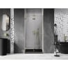 Mexen Lunar-F folding shower door left 50 cm, transparent, gold - 836-050-000-50-00-L