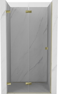 Mexen Lunar-F sklopiva lijeva vrata za tuširanje 50 cm, prozirna, zlatna - 836-050-000-50-00-L