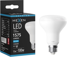 Mexen Nova LED-pirn E27, R80, 15W, Külm - 6500K, 1575 lm - L105-E27-1565-01