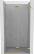 Mexen Lunar-F sklopiva desna tuš vrata 55 cm, prozirna, zlatna - 836-055-000-50-00-P