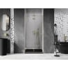 Mexen Lunar-F folding shower door left 50 cm, transparent, brushed gold - 836-050-000-55-00-L
