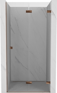 Mexen Lunar-F sklopiva desna tuš vrata 50 cm, prozirna, ružičasto zlato - 836-050-000-60-00-P