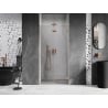 Mexen Lunar-F right folding shower door 50 cm, transparent, brushed copper - 836-050-000-65-00-P
