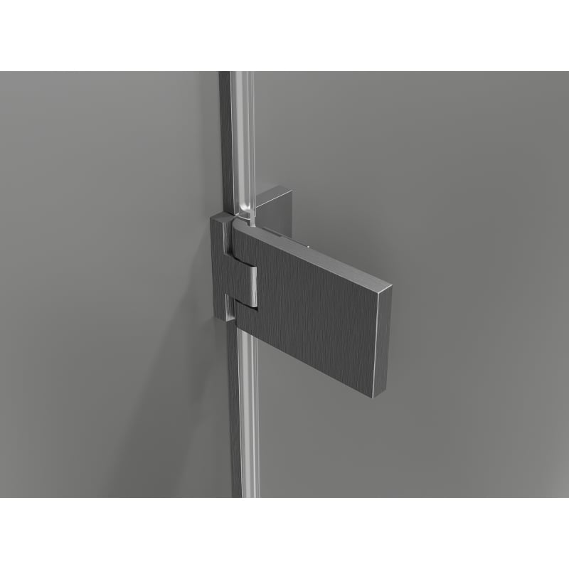 Mexen Lunar-F drzwi prysznicowe składane lewe 55 cm, transparent, gun gray szczotkowany - 836-055-000-66-00-L