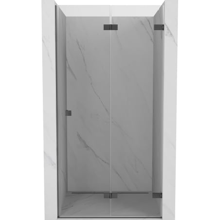 Mexen Lunar-F puerta de ducha plegable derecha 55 cm, transparente, gris metalizado cepillado - 836-055-000-66-00-P