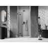 Mexen Lunar-F folding shower door left 55 cm, transparent, black - 836-055-000-70-00-L
