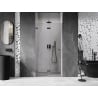 Mexen Lunar-F left folding shower door 50 cm, transparent, gun metal - 836-050-000-95-00-L