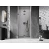 Mexen Lunar-F left folding shower door 50 cm, transparent, gun metal - 836-050-000-95-00-L