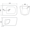 Mexen Margo inbouw bidetset Fenix B frame met bidet, wit - 69935425100