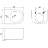 Mexen recessed bidet frame set Fenix B with Sofia bidet, white - 69935544800