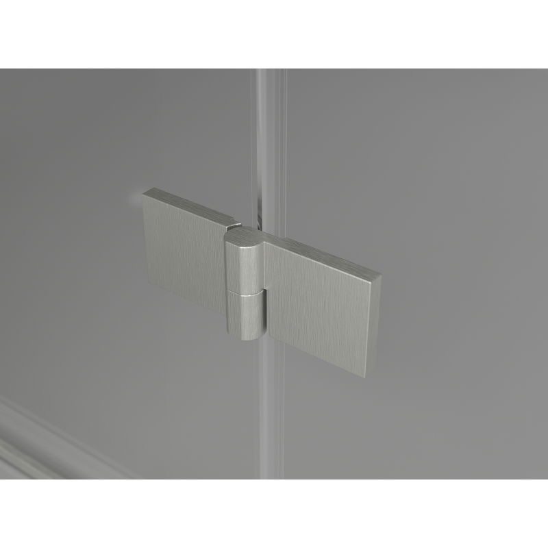 Mexen Lunar-F faltbare Duschabtrennung rechts 55 cm, transparent, gebürsteter Nickel - 836-055-000-97-00-P