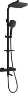Mexen CQ33 badkar-duschset med duschhuvud och termostatblandare, svart - 779103395-70