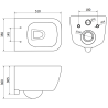 Mexen inbouw bidetset frame Fenix B met bidet Stella, wit - 69935685100