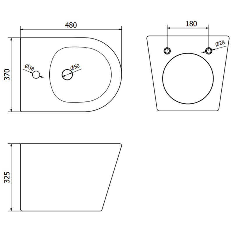 Mexen Fenix B concealed bidet system with Rico bidet, white - 69935724800