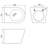 Mexen Rico inbouw bidet set Fenix B frame met bidet, wit - 69935724800