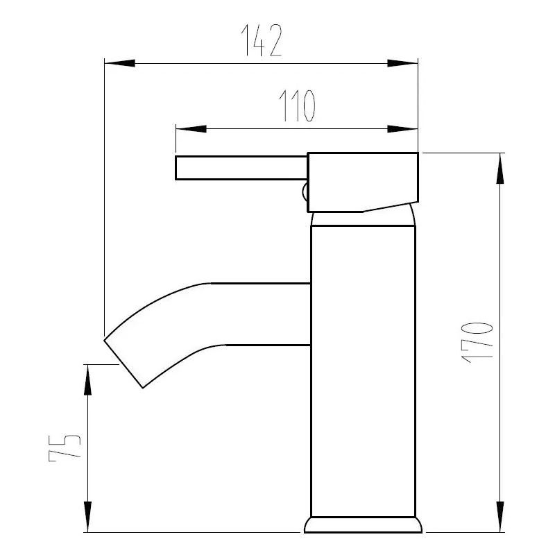 Mexen Lua grifo de lavabo, blanco - 72800-20