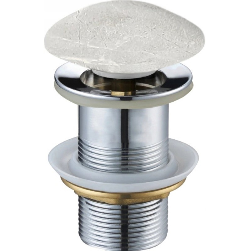 Mexen click-clack round plug, gray stone - 79910-91