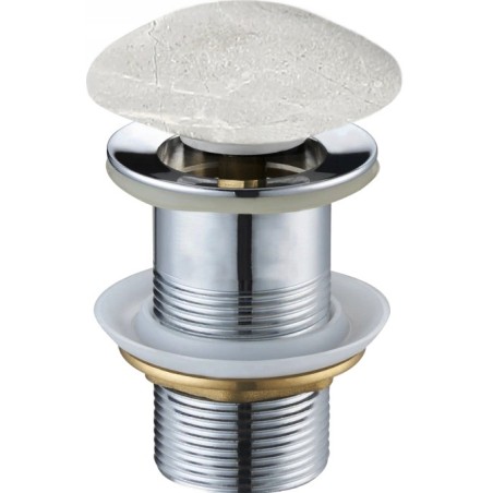 Mexen click-clack round plug, gray stone - 79910-91