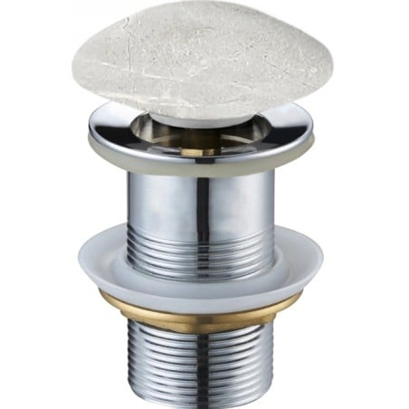 Mexen Klick-Klack-Stöpsel rund, grauer Stein - 79910-65