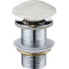 Mexen click-clack round plug, gray stone - 79910-91