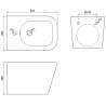 Mexen inbouwset bidettoiletframe Fenix B met bidet Teo, wit - 69935855100